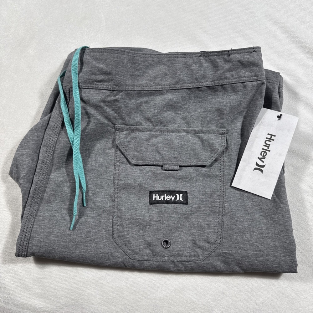 Hurley Board Shorts Mens 30x8 Gray Surf One Only Crossdye 20" NWT